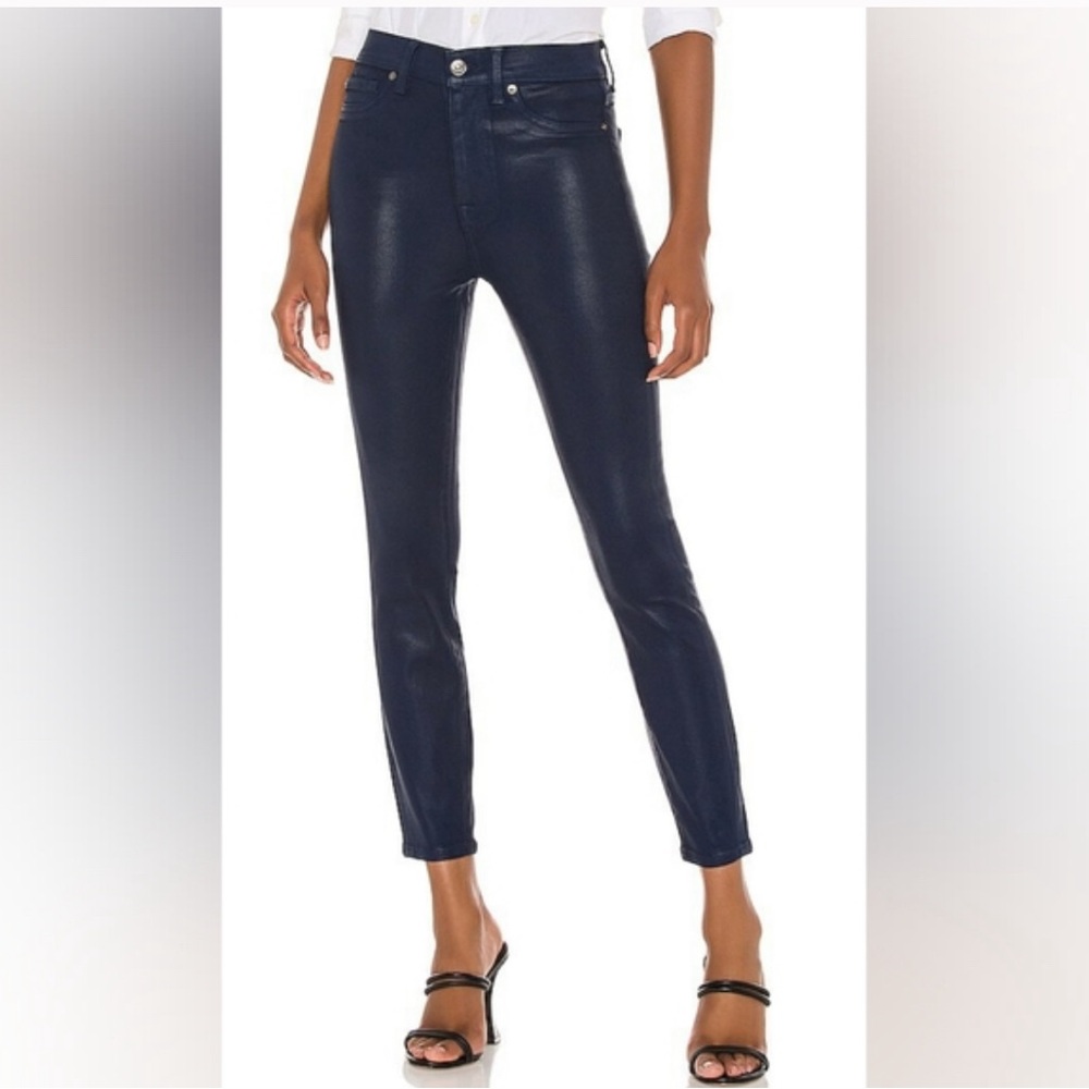 7 for all mankind woman size 27 blue-coated pants